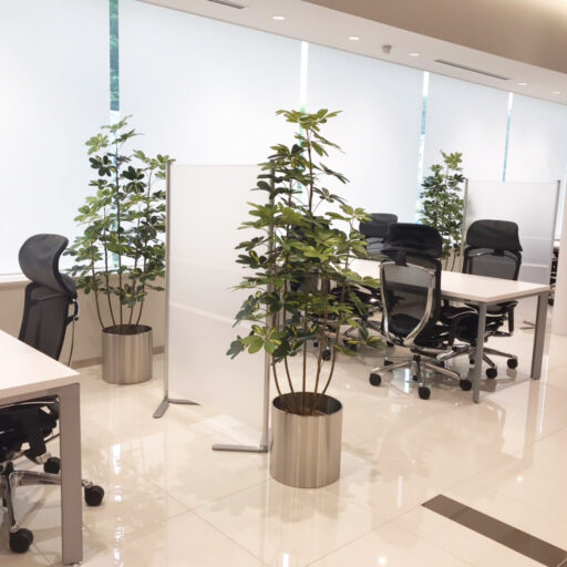 埼玉県　フェイクツリー/ステンレス鉢カバ-